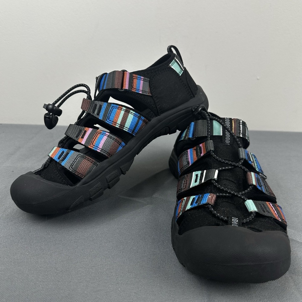 KEEN Newport H2 Sandals Womens Size 4 Raya Black Multi Hiking Shoes 1026280